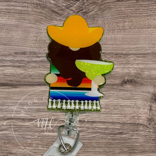 Man w/ Sombrero and Margarita - Badge topper