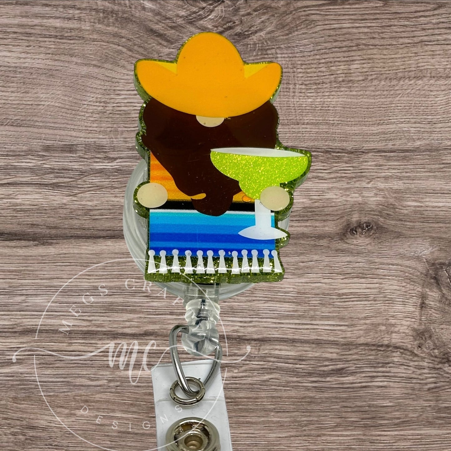 Man w/ Sombrero and Margarita - Badge topper