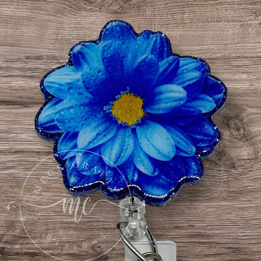 Blue Flower Badge topper