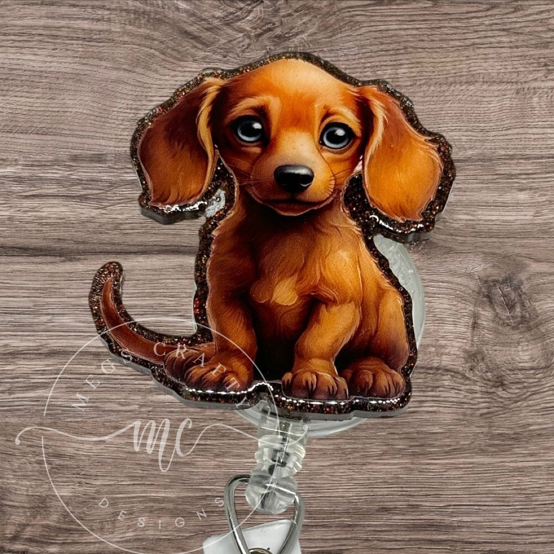 Baby Dachshund Puppy Badge topper