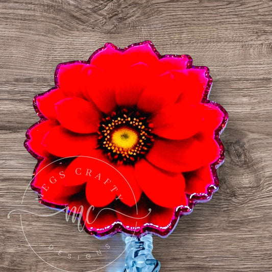 Red Flower Badge topper