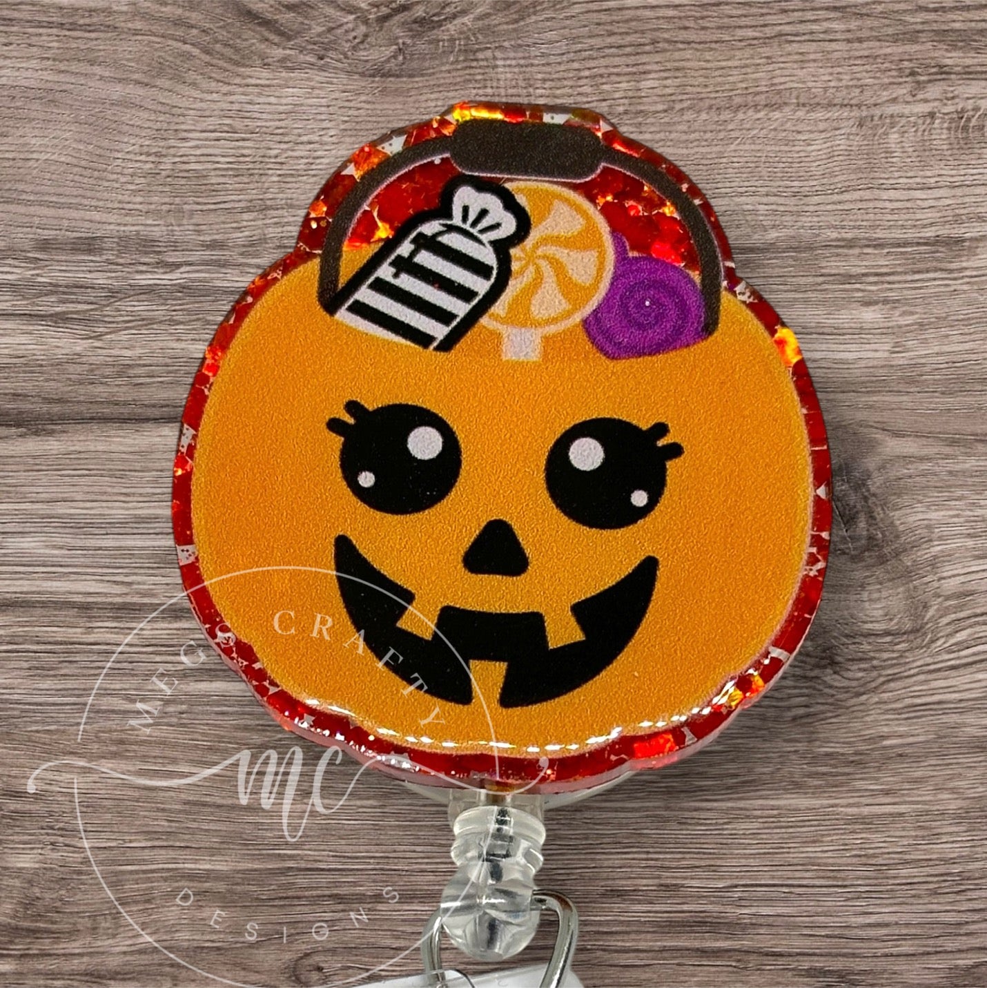 Pumpkin Candy bucket Badge Topper