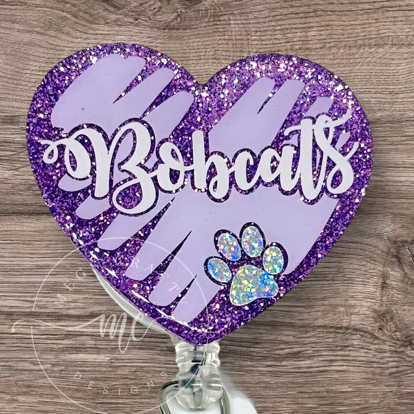 Bobcats Heart Badge topper