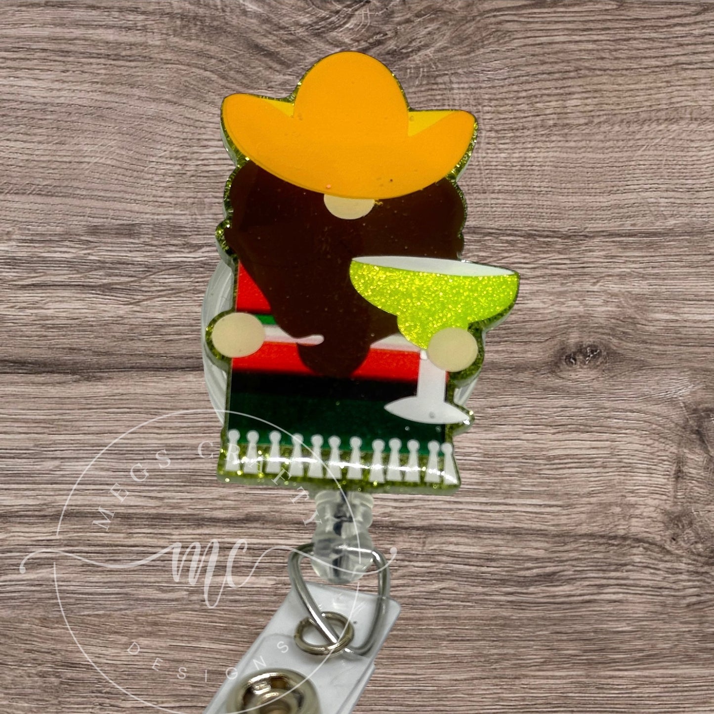 Man w/ Sombrero and Margarita - Badge topper