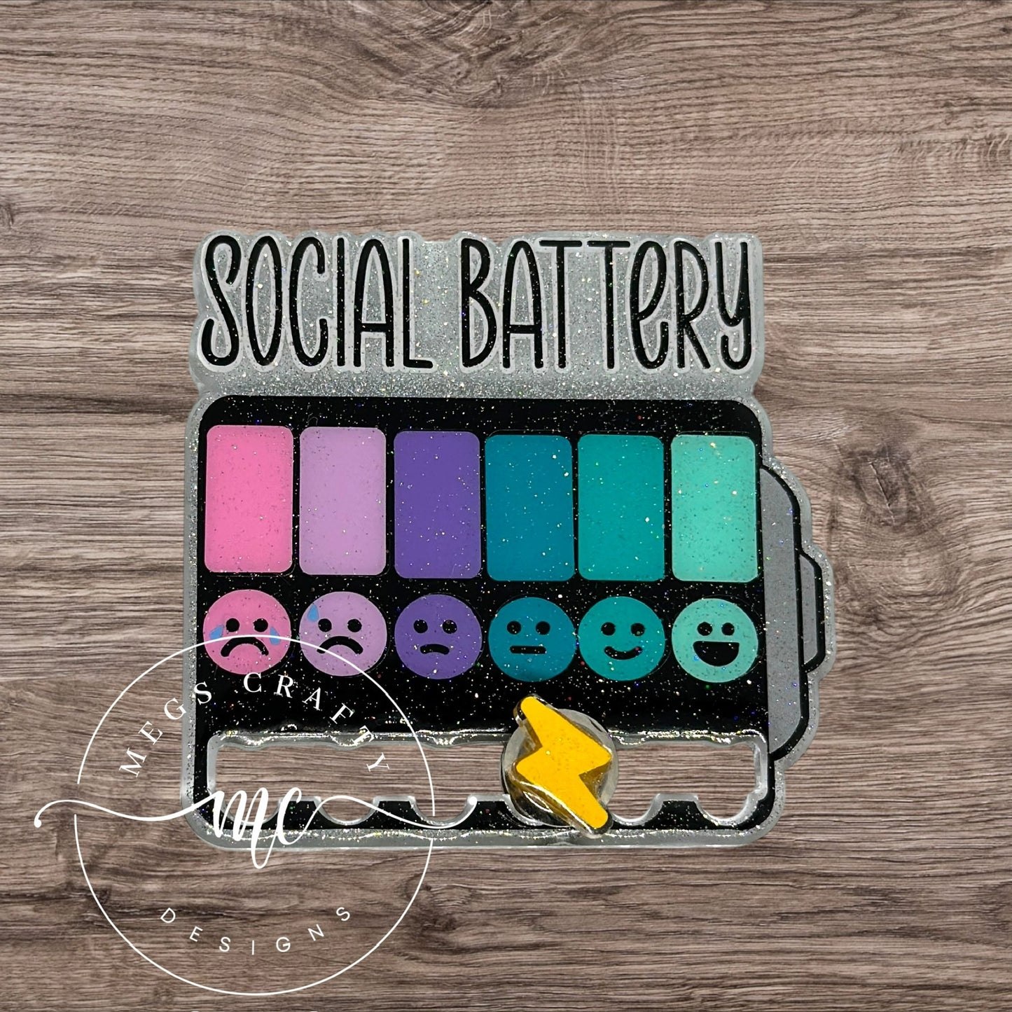 Social Battery - Badge topper